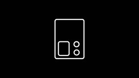 Animated outline icon motion graphic of a document file or digital form interface symbol. - Powered by Shutterstock - Get 15% off with code: PIKWIZARD15