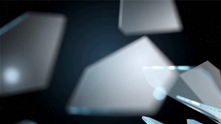 Midnight Blue Micro-Grain Gradient with Frosted Glass Parallax – Abstract Tech Background