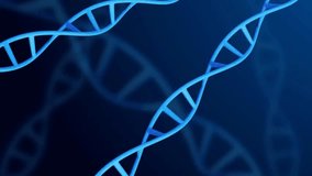 3D DNA strand spinning on a science-themed background in 4K, illustrating genetics, molecular biology, and research concepts. - Powered by Shutterstock - Get 15% off with code: PIKWIZARD15