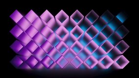 Blue and magenta cube pattern shifts in a seamless neon gradient animation. The colors flow gently and creatively. 3D render motion.
 - Powered by Shutterstock - Get 15% off with code: PIKWIZARD15