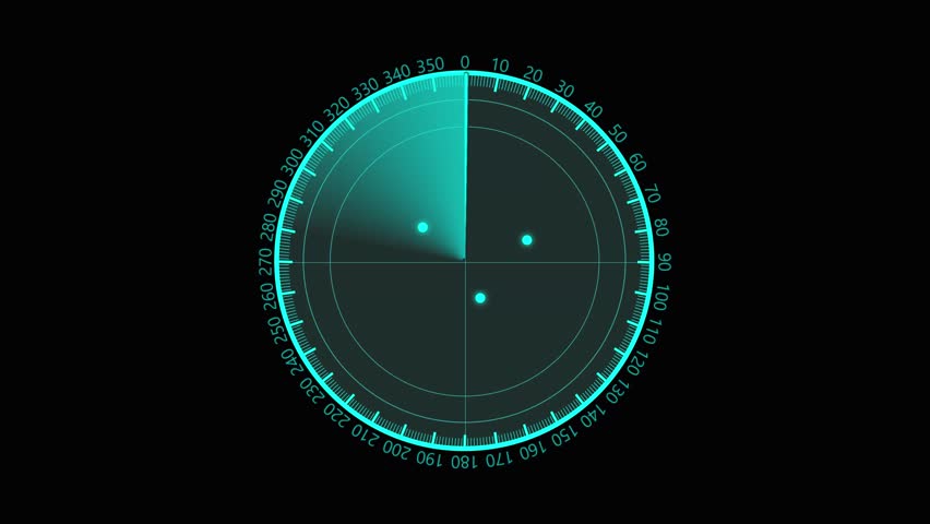 Animated target acquisition and data visualization. A futuristic radar detecting targets and displaying information on a black background. Futuristic scanning radar. - Powered by Shutterstock - Get 15% off with code: PIKWIZARD15
