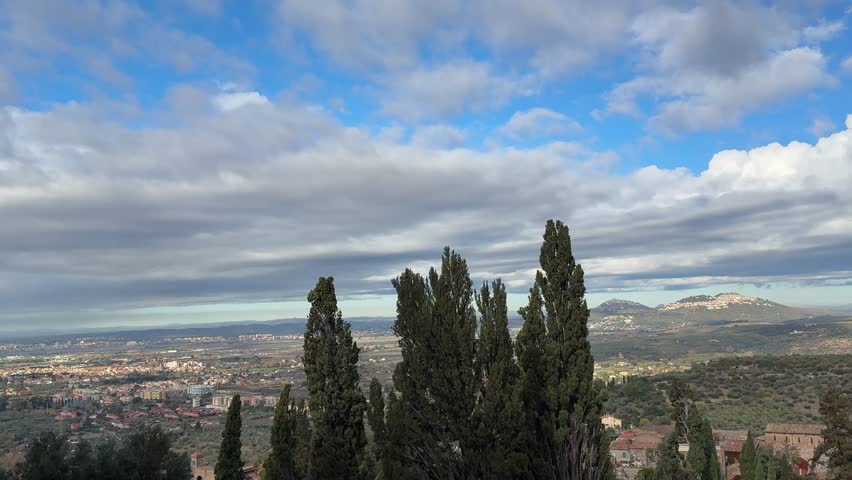 Tivoli Italy town on the hill in province of Lazio located near Rome.