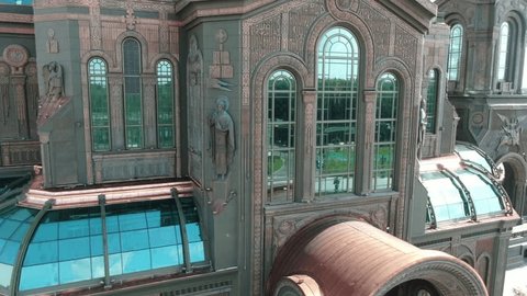 Drone Orbiting Russian Armed Forces Cathedral in Kubinka