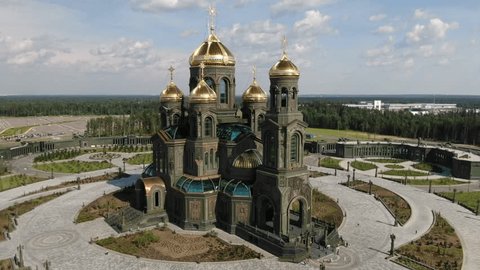 Aerial View of Russian Armed Forces Cathedral in Kubinka
