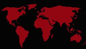 Red Dotted World Map With Red Bar Chart Overlay On Black Background globe earth. Digital red world map with bars representing economic statistics and global technology visualization. - Powered by Shutterstock - Get 15% off with code: PIKWIZARD15
