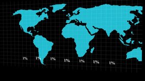 Global data visualization featuring bar chart over world map showing percentage-based distribution and trends. World Map With Bar Chart Illustrating Global Data Distribution And Percentages image. - Powered by Shutterstock - Get 15% off with code: PIKWIZARD15