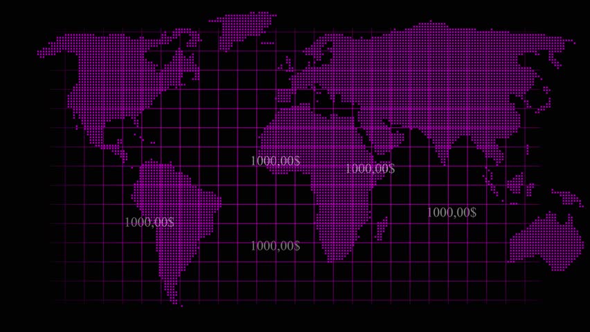 Vibrant Pink Bar Graph and World Map with Financial Data on Black Background finance. Animated pink bars on map highlight international finance, data analysis, and business performance insights. - Powered by Shutterstock - Get 15% off with code: PIKWIZARD15