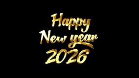 Happy New Year 2026 Greeting card with particles on transparent background. holidays, anniversary, countdown, happy new year calendar sparkles celebration Greeting festive card - Powered by Shutterstock - Get 15% off with code: PIKWIZARD15