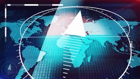 3D animation of a large compass on a world map with major cities marked, illustrating navigation, travel, geography, and global orientation concepts. - Powered by Shutterstock - Get 15% off with code: PIKWIZARD15