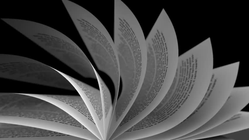 Close-up of rolled paper sheets on a black background, loopable, ideal for abstract, office, and creative visuals.