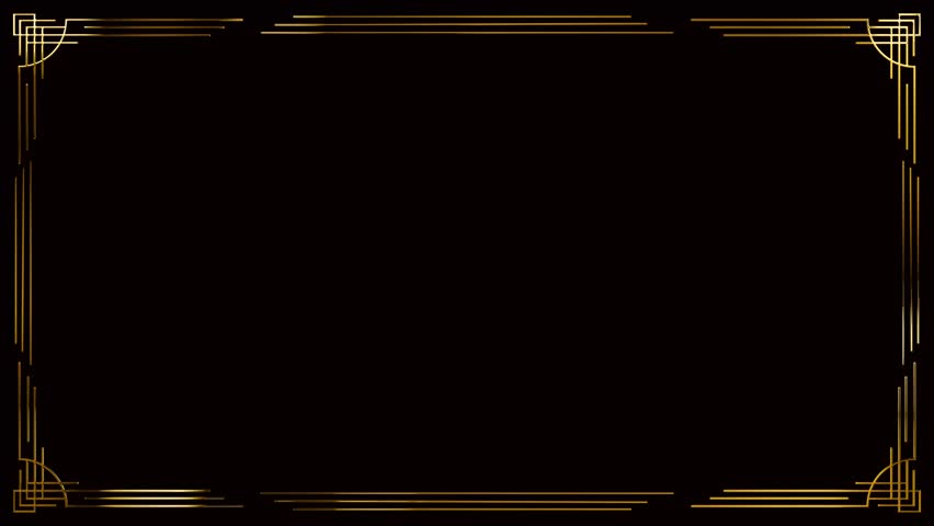 luxury gold photo frame on black background