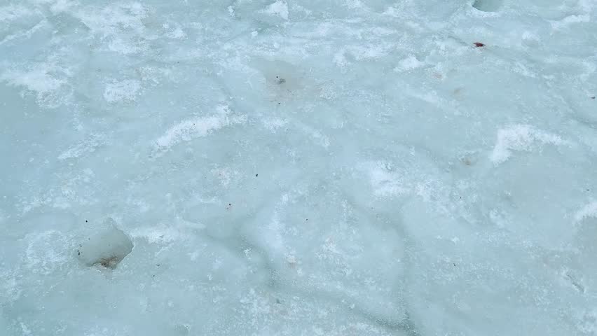 Walking on Frozen Lake: Winter Activity