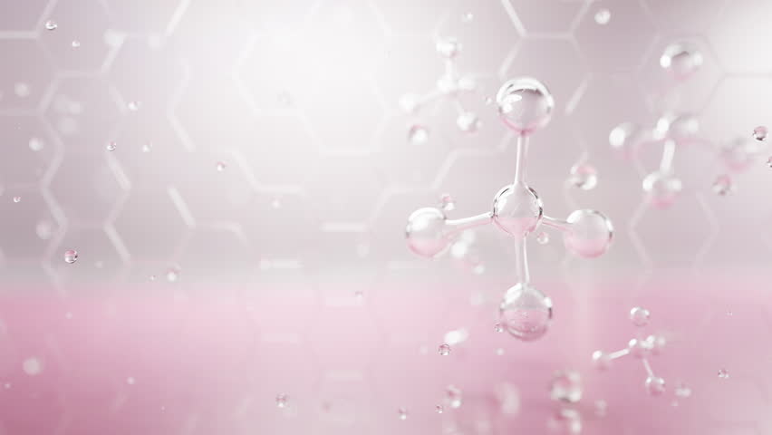 Animation 3D Collagen Skin Serum and Vitamin illustration isolated on pink color background. concept skin care cosmetics solution. Ideal for cosmetic and beauty campaigns. 3d rendering.