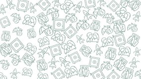 A vibrant animated sequence showcasing a variety of social media icons and symbols representing online communication and digital connectivity for dynamic media projects. - Powered by Shutterstock - Get 15% off with code: PIKWIZARD15