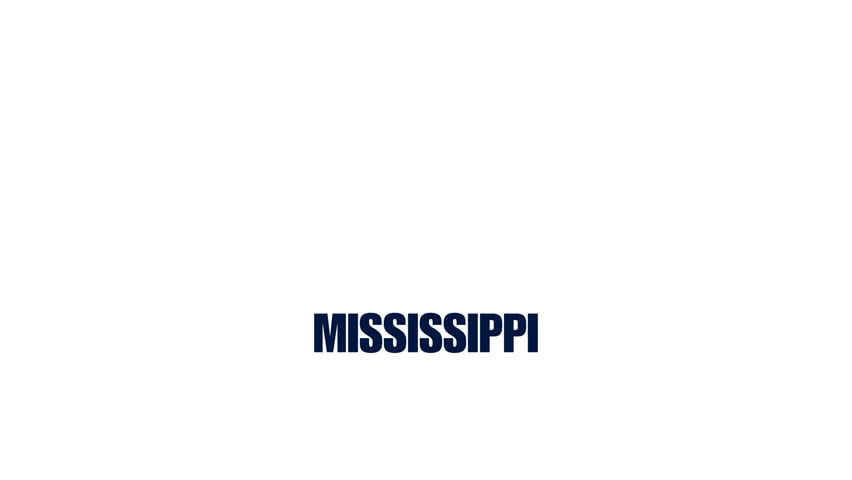 Animated Mississippi Map-Shaped multicolored Wordcloud