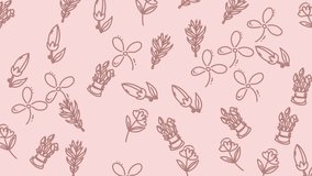 A delicate floral pattern featuring botanical elements on a soft pink background, perfect for adding a touch of nature to your designs. - Powered by Shutterstock - Get 15% off with code: PIKWIZARD15