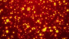 Sparkling Golden Snowflakes And Particles On Vibrant Red Background Seamless Loop For Festive Winter Holidays, Seamless Loop Of Golden And Red Glowing Snowflakes Falling On A Festive Christmas Red - Powered by Shutterstock - Get 15% off with code: PIKWIZARD15