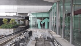 Timelapse view of Singapore Changi Airport’s automated skytrain track moving between terminals, showing modern architecture, elevated tracks, and smooth inter-terminal transport infrastructure. - Powered by Shutterstock - Get 15% off with code: PIKWIZARD15