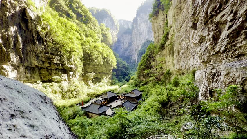 Temple in Wulong National Park, Chongqing, China