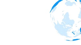 Big blue globe mockup on white background with copy space, seamless loop orbital rotation.Digital earth spinning - Powered by Shutterstock - Get 15% off with code: PIKWIZARD15