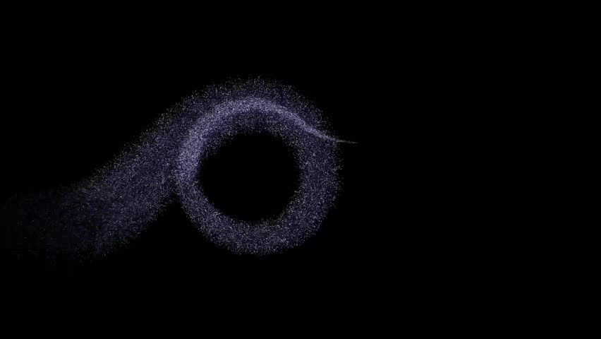 Glittering, twinkling stardust trails with glowing white sparkles and magical fairy-dust wand lines flowing smoothly across a deep black screen, creating a radiant and elegant 4K motion graphic desing
