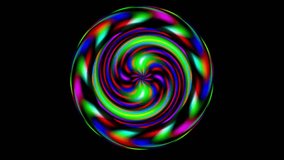 Mesmerizing colorful neon spiral vortex rotating rapidly on a black background. - Powered by Shutterstock - Get 15% off with code: PIKWIZARD15