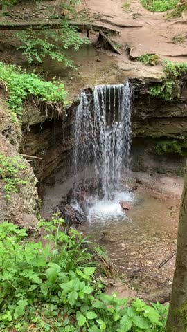 Little waterfall in Germany in the woods