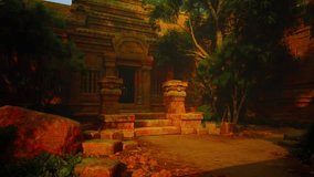 Stone steps lead up to an ancient Cambodian temple nestled in the jungle. - Powered by Shutterstock - Get 15% off with code: PIKWIZARD15