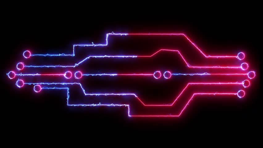 Digital neon data moving on circuit board animation.visualization machine learning, computer technology science. Computer Processing. Digital Circuit Network Technology.4k - Powered by Shutterstock - Get 15% off with code: PIKWIZARD15