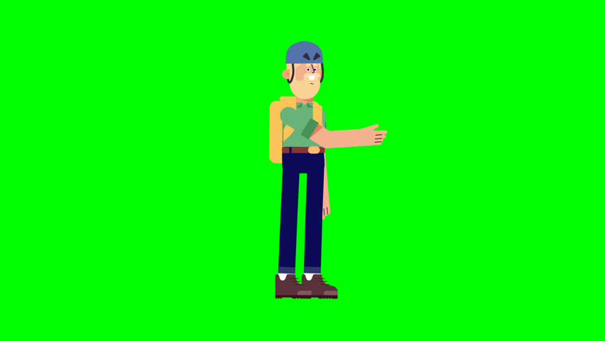 3D cyclist guy handshake green screen motion for marketing, business greeting, collaboration assets, perfect for compositing and digital presentations - Powered by Shutterstock - Get 15% off with code: PIKWIZARD15
