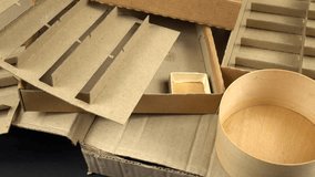 Different types of cardboard boxes for shipping parcels and packages, rotation - Powered by Shutterstock - Get 15% off with code: PIKWIZARD15