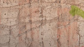A textured concrete wall background with visible cracks and stains, featuring shades of gray, orange, and green - Powered by Shutterstock - Get 15% off with code: PIKWIZARD15