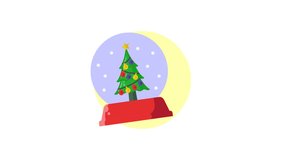A charming animation of a Christmas snow globe containing a decorated tree. Gentle snow falls inside the glass sphere, creating a festive and magical winter scene on a clean background. - Powered by Shutterstock - Get 15% off with code: PIKWIZARD15