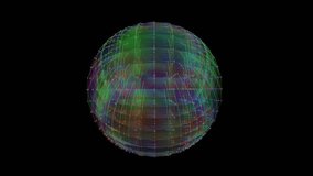 Abstract background digital virtual data sphere in algorithm Bid Data . Futuristic RGB analysis visualization. Cryptocurrency data, AI concept. - Powered by Shutterstock - Get 15% off with code: PIKWIZARD15