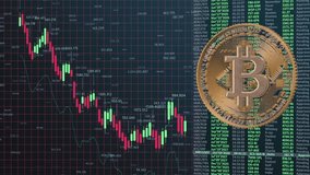 Analyzing Bitcoin Price Trends: A Visual Representation of Cryptocurrency Fluctuations with Market Data and Bitcoin Symbol Highlighted - Powered by Shutterstock - Get 15% off with code: PIKWIZARD15