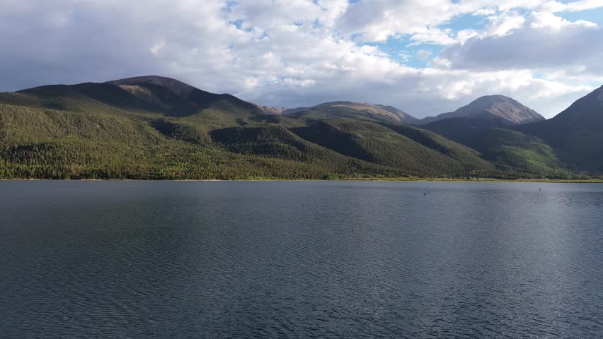 Twin Lakes panorama - Rocky Mountains in Colorado