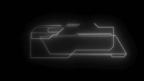 Neon glowing HUD template futuristic frame, Virtual Interface, Reality Technology View Display.Digital neon HUD futuristic background. Future technology interface data sci-fi display screen. - Powered by Shutterstock - Get 15% off with code: PIKWIZARD15