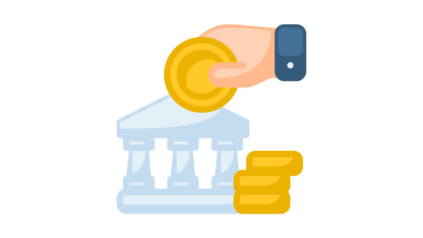 Animated saving icon for business