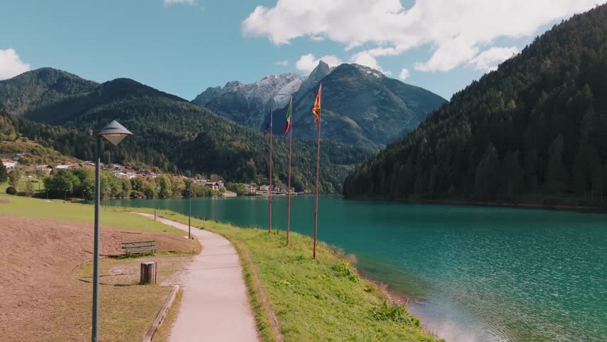 Aerial view of Lake Misurina