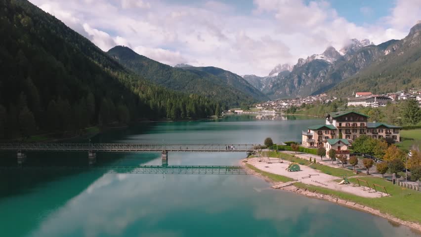 Aerial view of Lake Misurina