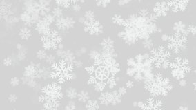 White Snowflakes Falling on Light Gray Background – Minimal Winter Snowfall Animated Loop - Powered by Shutterstock - Get 15% off with code: PIKWIZARD15