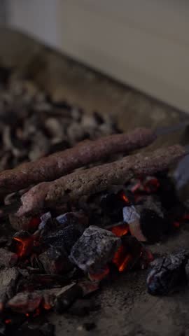 grilled Arabic food kebab meat