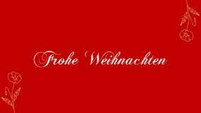 Animiertes Video mit Weihnachtsgruß, Merry Christmas wsihes animated Video clip Christmas greeting Animation Weihnachten,Weihnachtsgruß animated Merry Chirtmas animation video in german GIF Red - Powered by Shutterstock - Get 15% off with code: PIKWIZARD15