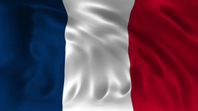 Realistic France flag waving in a seamless loop with detailed fabric texture perfect for Bastille Day, French national day events, government celebrations, cultural projects and 4K visual presentation - Powered by Shutterstock - Get 15% off with code: PIKWIZARD15