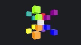 Abstract formation of colorful 3D cubes. - Powered by Shutterstock - Get 15% off with code: PIKWIZARD15