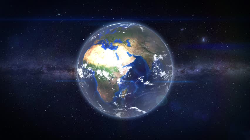 Earth map zoom to Bangkok city in Thailand from space