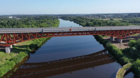 Drone Flying above Bridge River Channel