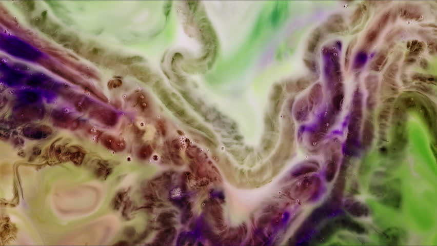 Abstract Colorful Ink Paint Spread Explode Surreal Shapes Background