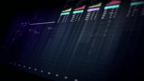 Futuristic financial trading dashboard motion background with glowing charts, analytics interface, stock market graphs, and real-time fintech data visualization design - Powered by Shutterstock - Get 15% off with code: PIKWIZARD15