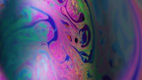 Vertical video. Blur rainbow oil. Paint mix. Multicolor round lens wave gasoline liquid neon pigment background. Abstract petrol purple blue frame fluid. - Powered by Shutterstock - Get 15% off with code: PIKWIZARD15